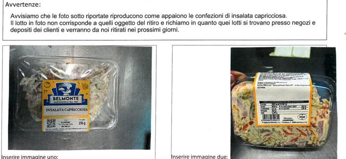 confezioni insalata a rischio