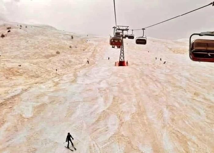 La sabbia del Sahara sulle piste del Mottolino (Facebook) livigno-piste-mottolino