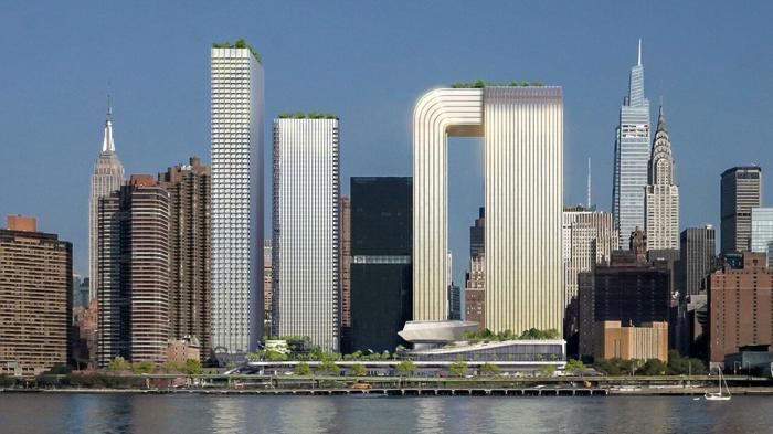 Il progetto avveniristico dei grattacieli uniti da uno skybridge a Manhattan