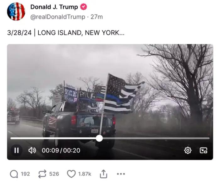 Il video condiviso da Donald Trump post trump