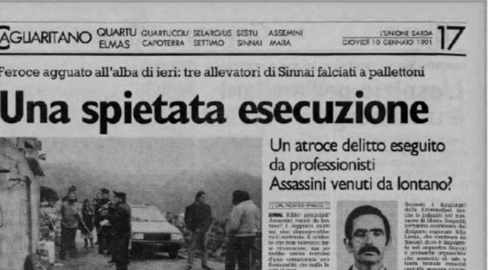 Strage di Sinnai, un articolo dell'Unione Sarda del 9 gennaio 1991-2