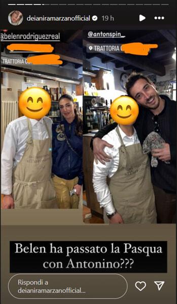 Belen e Antonino: la foto con il gestore del ristorante, foto da Deianira Marzano-2 Belen e Antonino: la foto con il gestore del ristorante, foto da Deianira Marzano-2