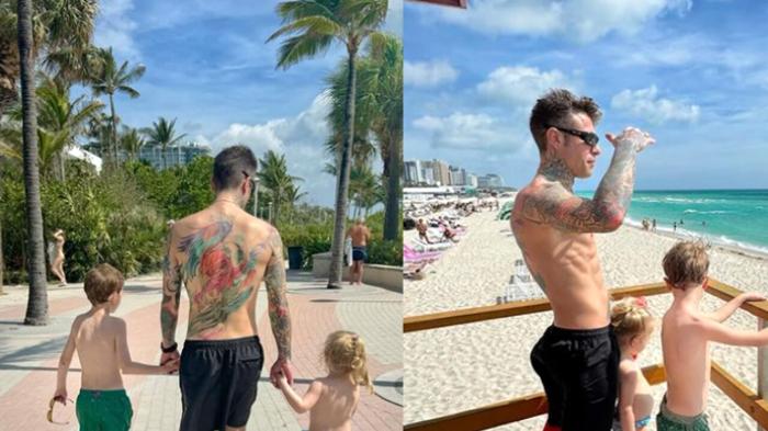 Fedez e i figli: viaggio a Miami e scelte di privacy