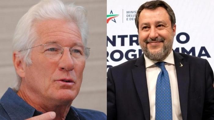Richard Gere e Matteo Salvini: il confronto sui migranti in Italia