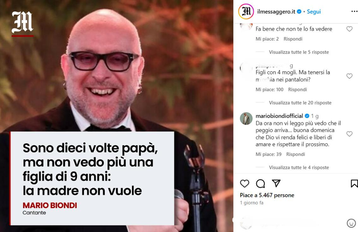 Il commento di Mario Biondi Il commento di Mario Biondi