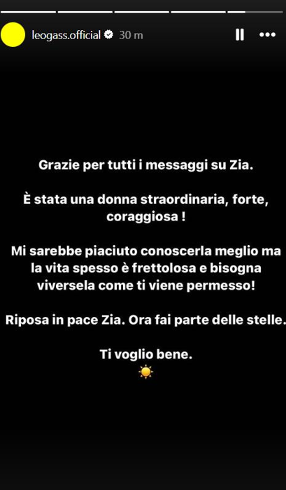 Il messaggio di Leo Gassmann Il messaggio di Leo Gassmann