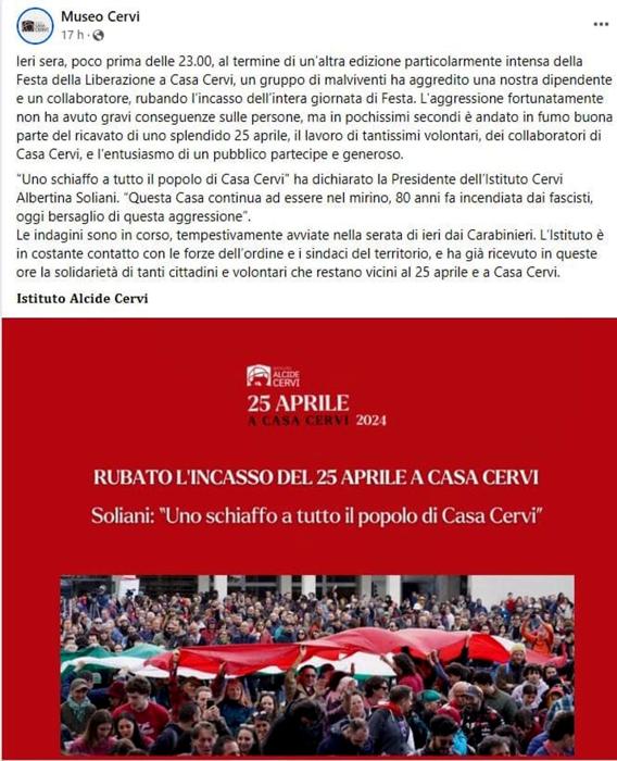 Il post del Museo Cervi Il post del Museo Cervi