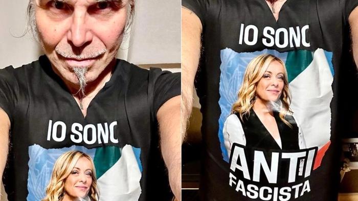 Piero Pelù sfida Giorgia Meloni: l’antifascismo in t-shirt