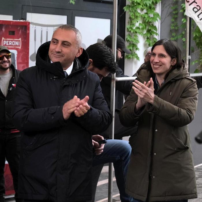 Il candidato di Pd, M5S e Avs, Piero Marrese, insieme alla segretaria dem, Elly Schlein (Facebook) Piero Marrese-2
