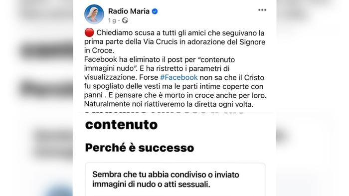 La Via Crucis di Radio Maria: censura su Facebook