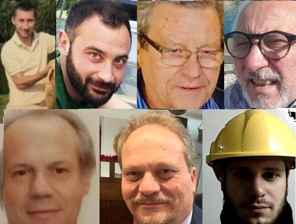 In alto da sinistra: Tanase, Franchina, Pisani e Garzillo. In basso da sinistra: Casiraghi, Scandellari e D'Alessandro (foto social) SUVIANA In alto da sinistra Tanase Franchina Pisani Garzillo. In basso da sinistra Casiraghi Scandellari Dalessandro
