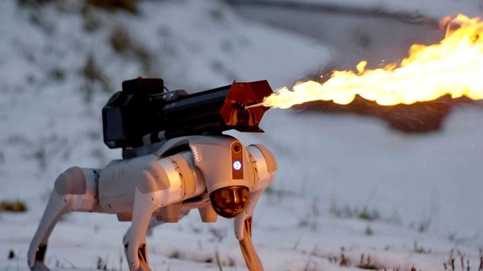 Thermonator: Il Cane Robot con Cannone Lanciarifiuti