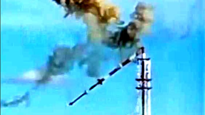 La torre televisiva di Kharkiv distrutta in un raid russo