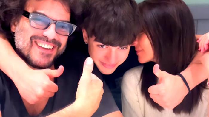 Ambra Angiolini e Francesco Renga festeggiano il 18° compleanno di Leonardo insieme