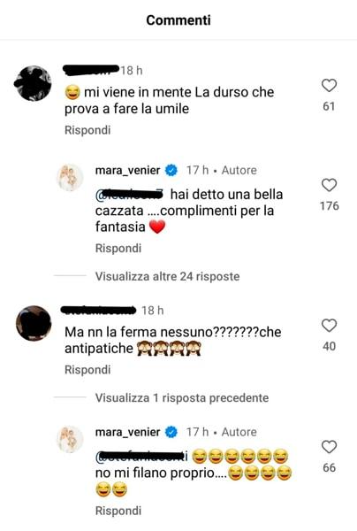 Il commento e la risposta di Mara Venier-2 Il commento e la risposta di Mara Venier-2