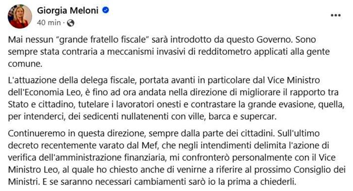Il post di Giorgia Meloni-3 Il post di Giorgia Meloni-3