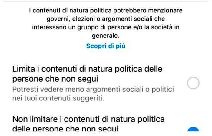 La sezione instagram limitazione-2