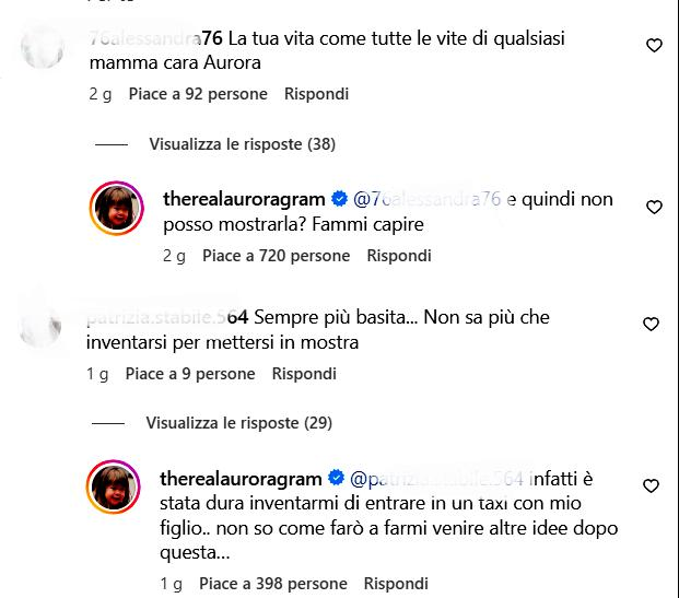 Le risposte di Aurora Ramazzotti Le risposte di Aurora Ramazzotti