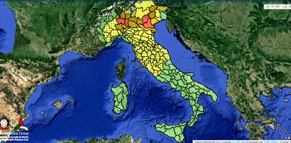 Allerta meteo 21 maggio - fonte protezione civile meteo 21 maggio fonte protezione civile