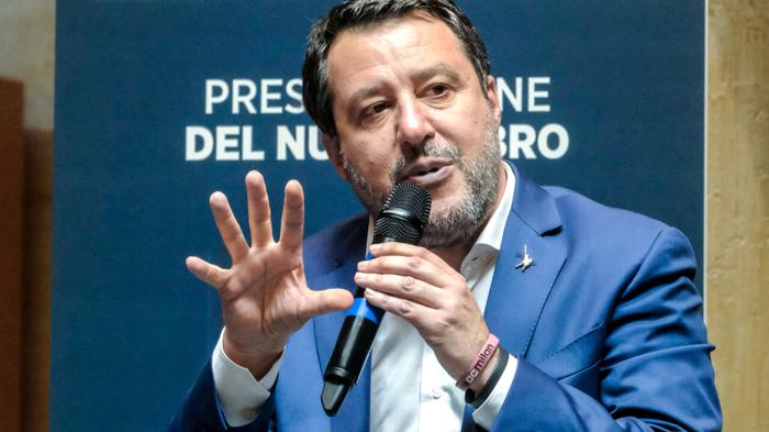 Proteste a Livorno contro la presenza di Matteo Salvini