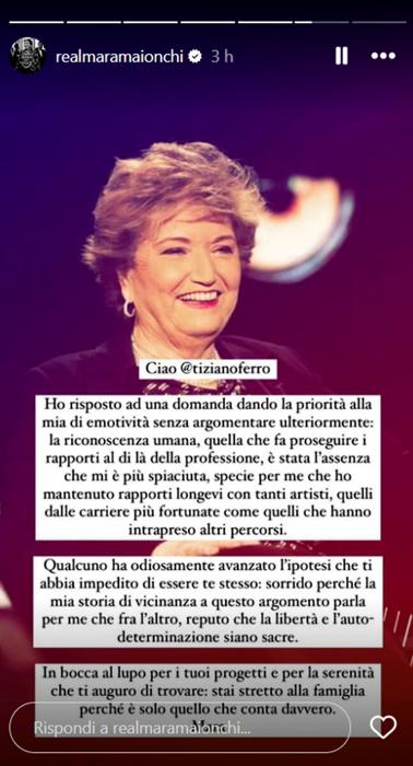 Il messaggio di Mara Maionchi Il messaggio di Mara Maionchi