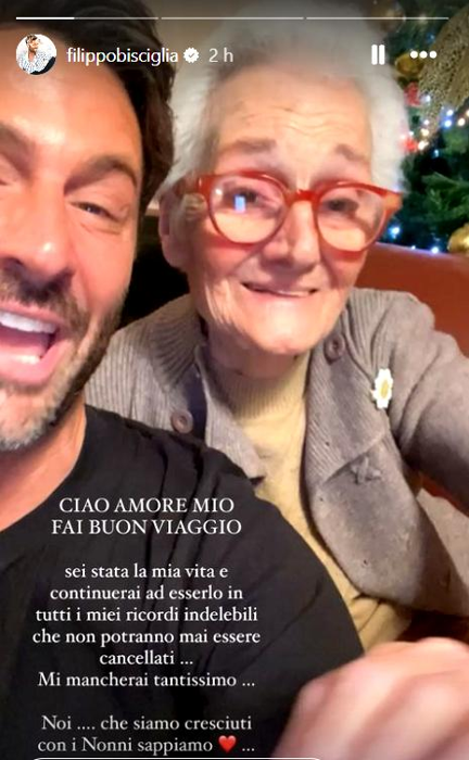 L'addio di Filippo Bisciglia alla nonna bisciglia nonna