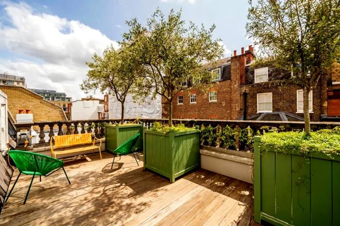 Uno dei terrazzi presenti nella casa a Mayfair, foto New York Post casa lady diana-10