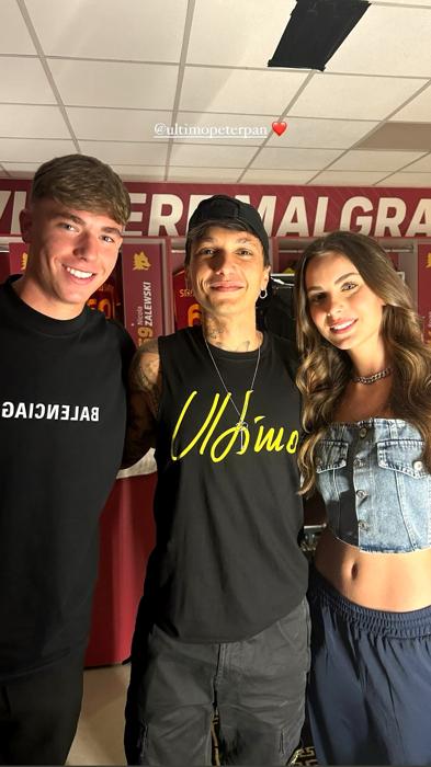Cristian Totti con Ultimo e la fidanzata Melissa Monti