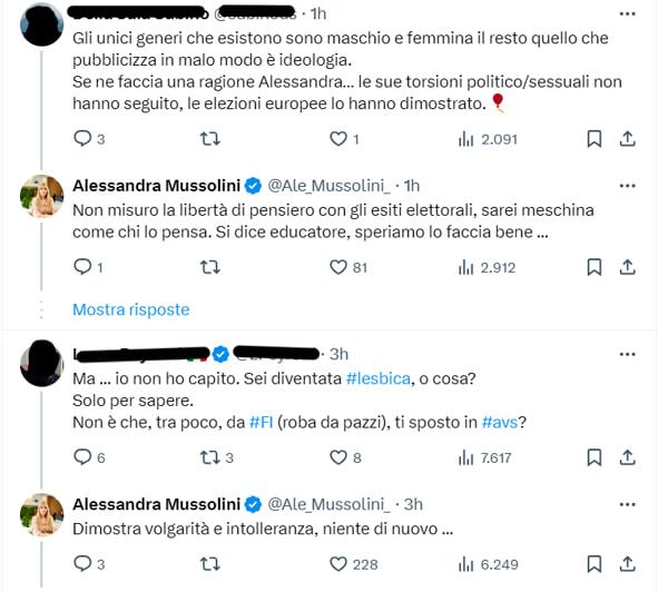 I commenti e le risposte di Alessandra Mussolini-2 I commenti e le risposte di Alessandra Mussolini-2