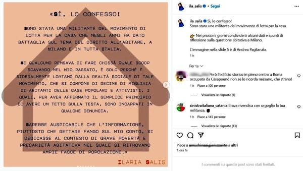 Il post di Ilaria Salis Il post di Ilaria Salis