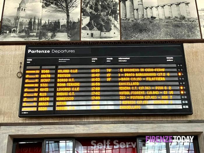 Il tabellone con i ritardi Il tabellone con i ritardi