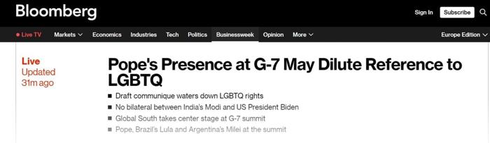 Il titolo di Bloomberg-2 Il titolo di Bloomberg-2