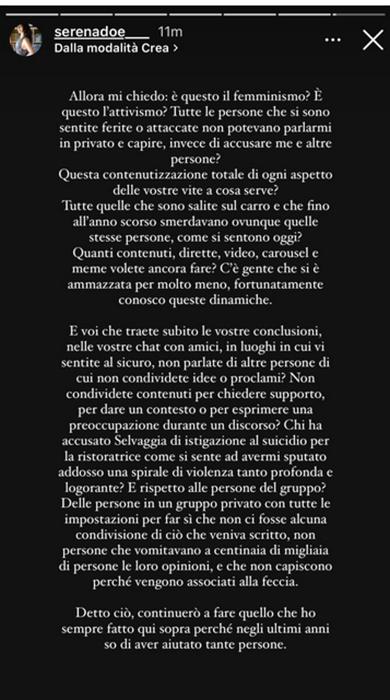 La risposta di Serena Mazzini La risposta di Serena Mazzini