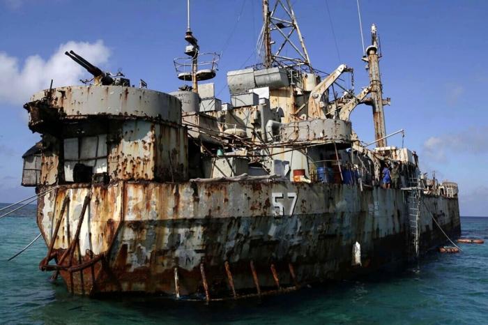 La nave Sierra Madre (Fonte: LaPresse) Second-Thomas-Shoal-sierra-madre-lapresse-2