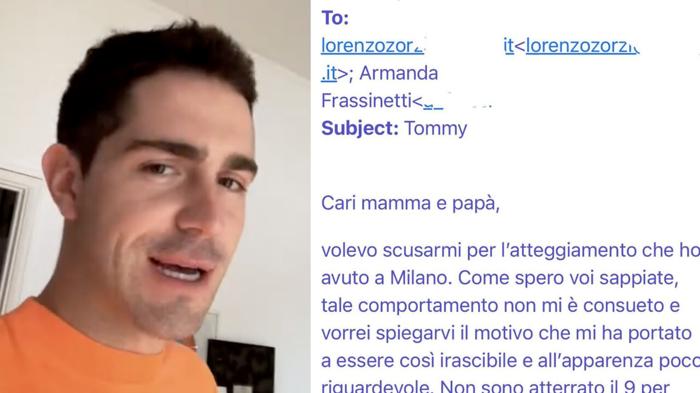 Il toccante coming out di Tommaso Zorzi con i genitori