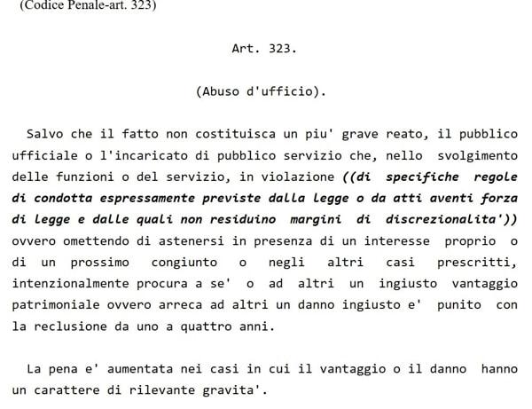 abuso d'ufficio - fonte codice penale abuso d'ufficio - fonte codice penale