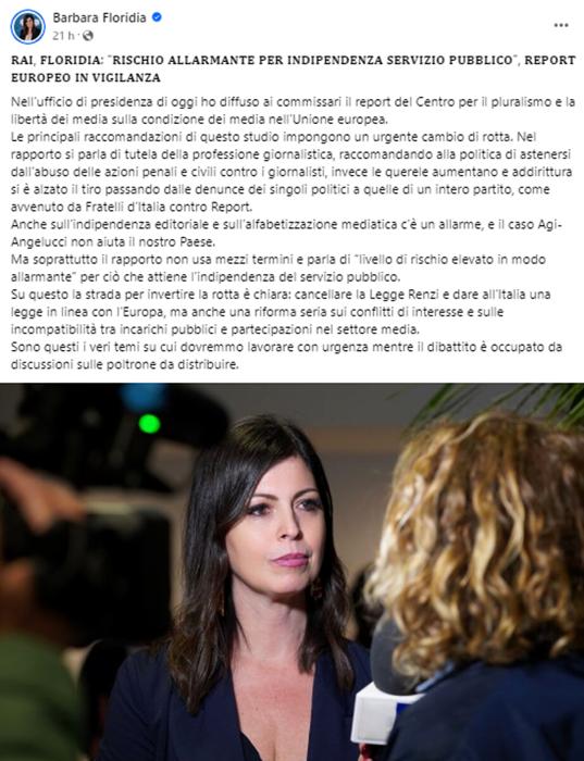 Barbara Floridia su Facebook Barbara Floridia su Facebook