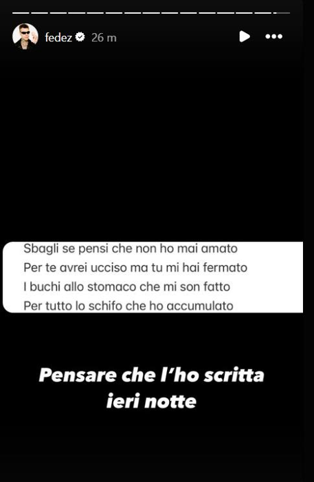 Il messaggio di Fedez fedez 1-8