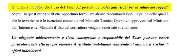 I rischi del taser (screen da X/JohannesBuckler) I rischi del taser