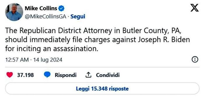 Il post di Mike Collins Il post di Mike Collins