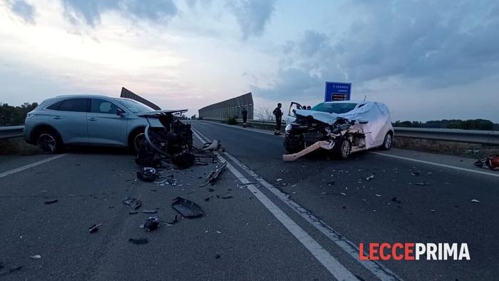 Il luogo dello schianto incidente gallipoli 29 agosto-2