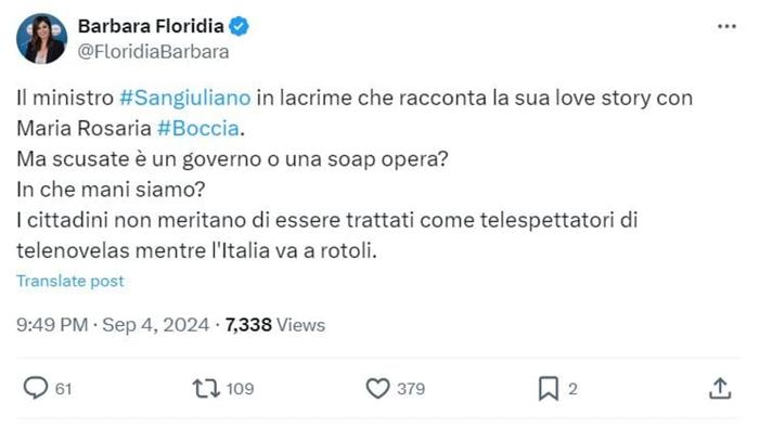 Il post di Barbara Floridia Il post di Barbara Floridia