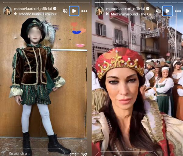 Arcuri con il figlio, foto da Instagram Arcuri con il figlio, foto da Instagram