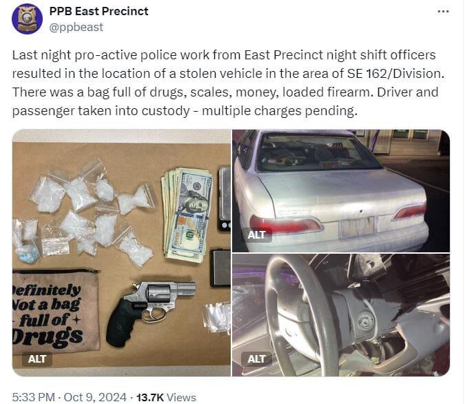 Borsa con scritta non è piena di droga in Oregon - X-2 Borsa con scritta non è piena di droga in Oregon - X-2