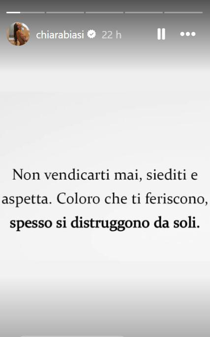 La frecciata di Chiara Biasi su Instagram chiara biasi fedez