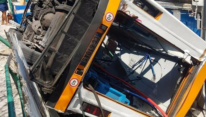 Il bus precipitato a Capri Il bus precipitato a Capri