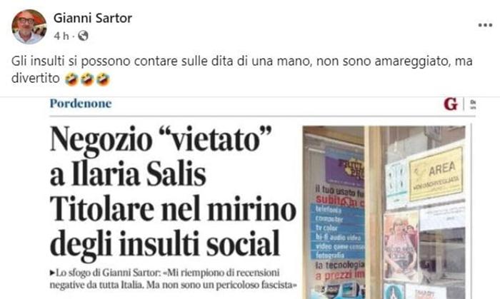 Il post di Gianni Sartor 2-2 Il post di Gianni Sartor 2-2