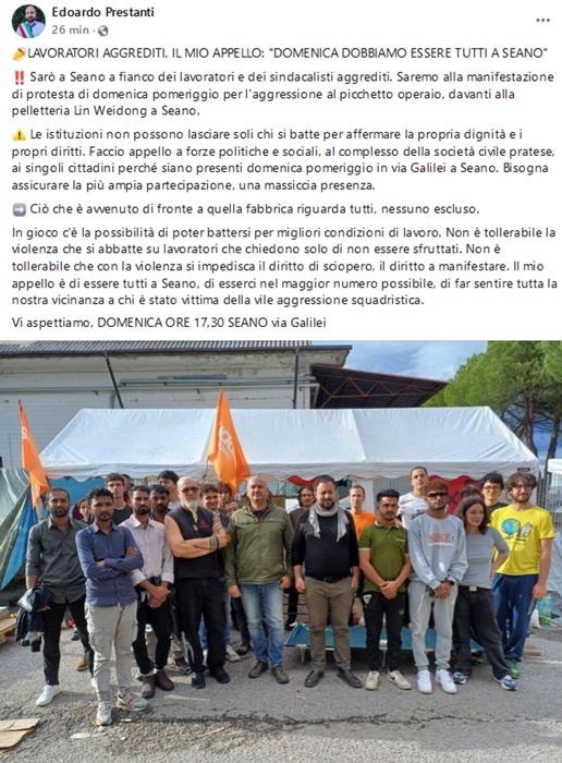 Il sindaco su Facebook