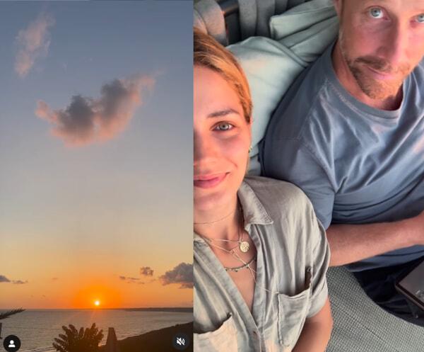 Il tramonto visto dal giardino della villa siciliana, Giusy e Jan che si rilassano nel patio di casa loro-2 Il tramonto visto dal giardino della villa siciliana, Giusy e Jan che si rilassano nel patio di casa loro-2