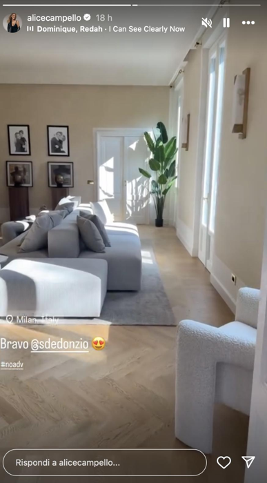 Storia Instagram Alice Campello Storia Instagram Alice Campello
